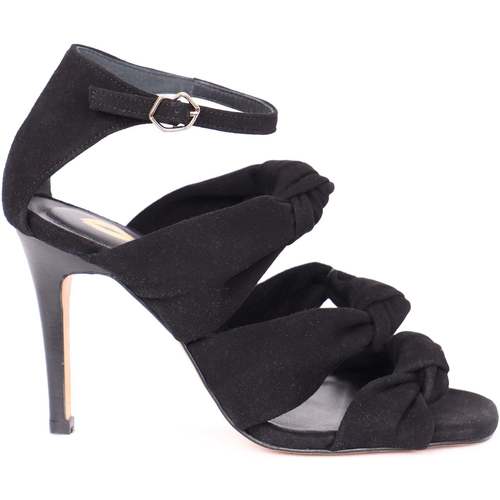 Chaussures Femme Sandales et Nu-pieds Regarde Le Ciel Paname En Cuir Michelle Cuir Noir
