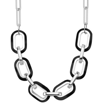 collier orusbijoux  collier en argent rectangle et acétate noire anaïs 