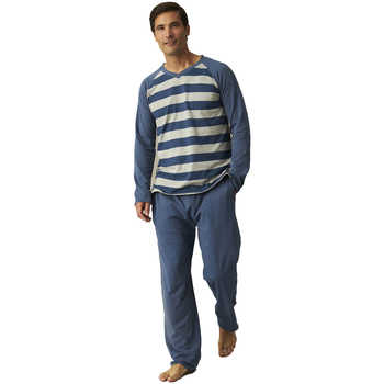 Vêtements Homme Pyjamas / Chemises de nuit J And J Brothers JJBCP5800 Bleu
