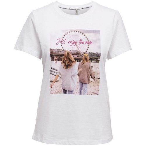 Vêtements Femme T-shirts & Polos Only 15206581 NEW INDRE-CITY OF DREAMS Blanc