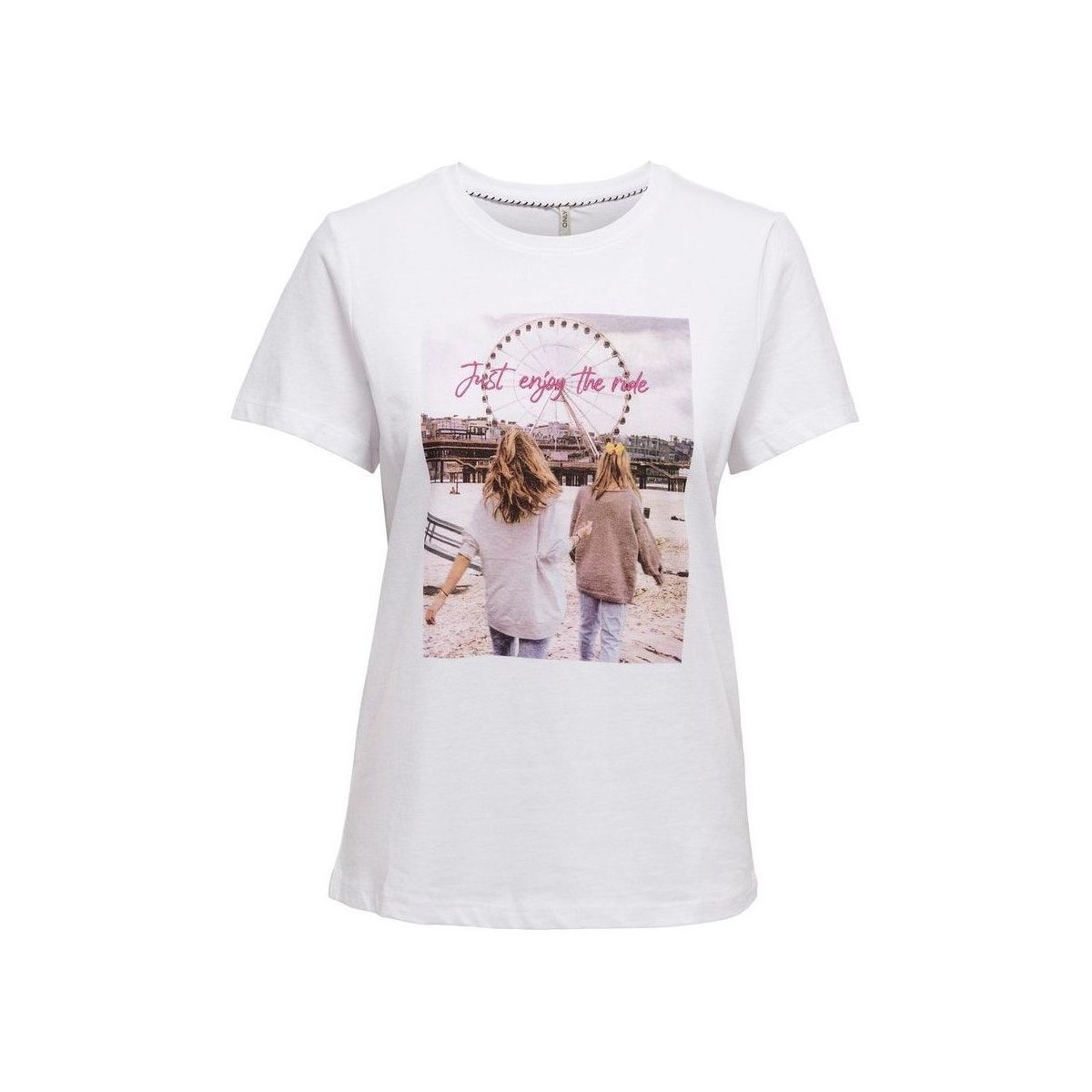 Vêtements Femme T-shirts & Polos Only 15206581 NEW INDRE-CITY OF DREAMS Blanc