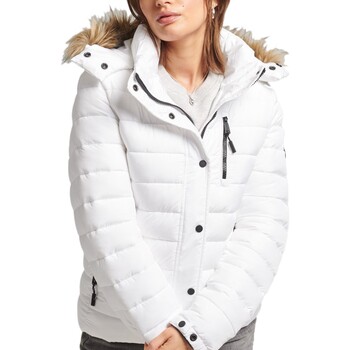Vêtements Femme Blousons Superdry Doudoune  Classic Faux Fur Fuji Blanc