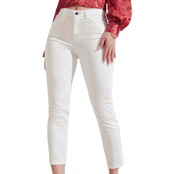 Vêtements Femme Jeans skinny Guess Turquoise G-W1GB19W93CD Blanc