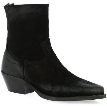 Chaussures Femme Boots Metisse Boots cuir velours Noir