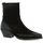 Chaussures Femme Bottes Metisse Boots cuir velours Noir