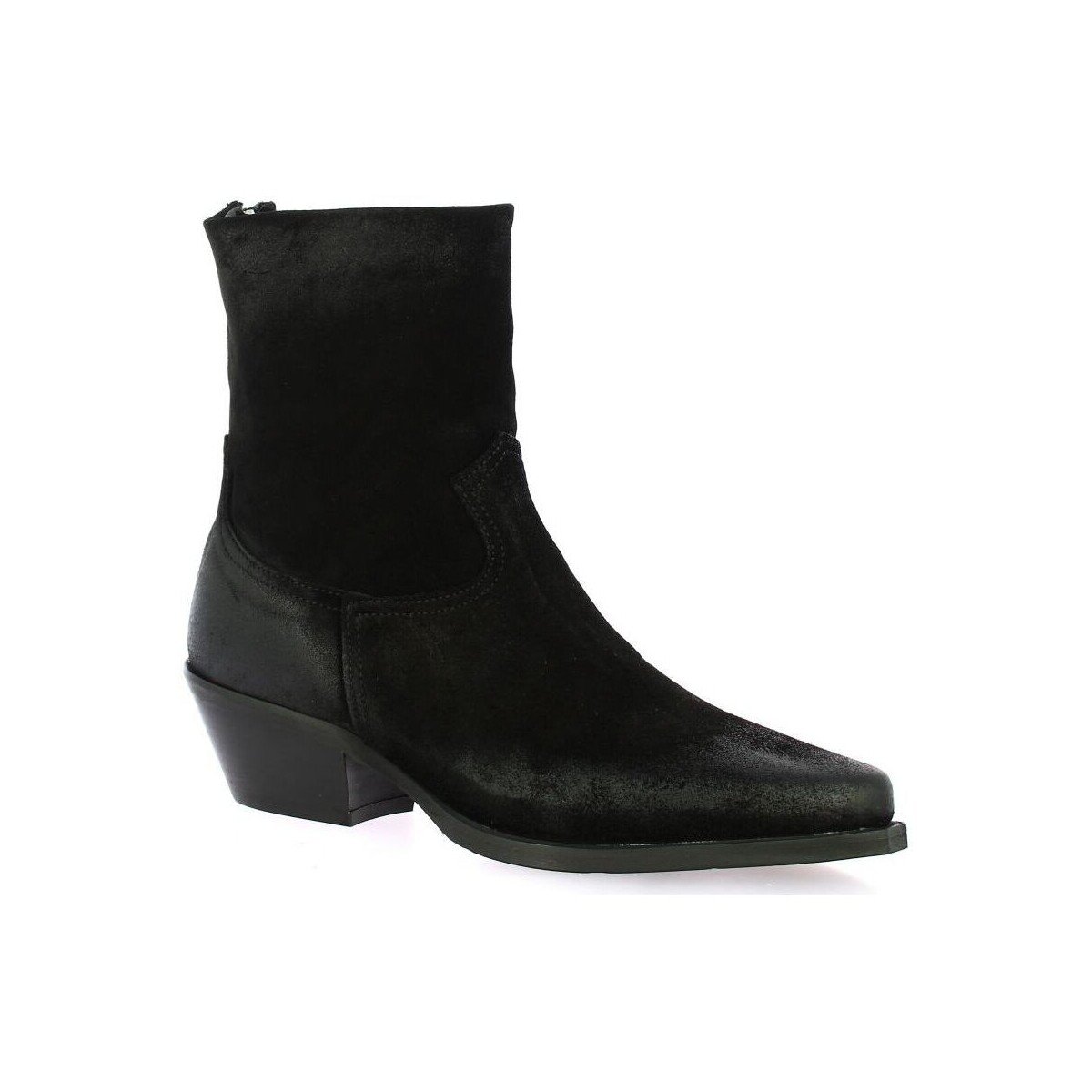 Chaussures Femme Bottes Metisse Boots cuir velours Noir