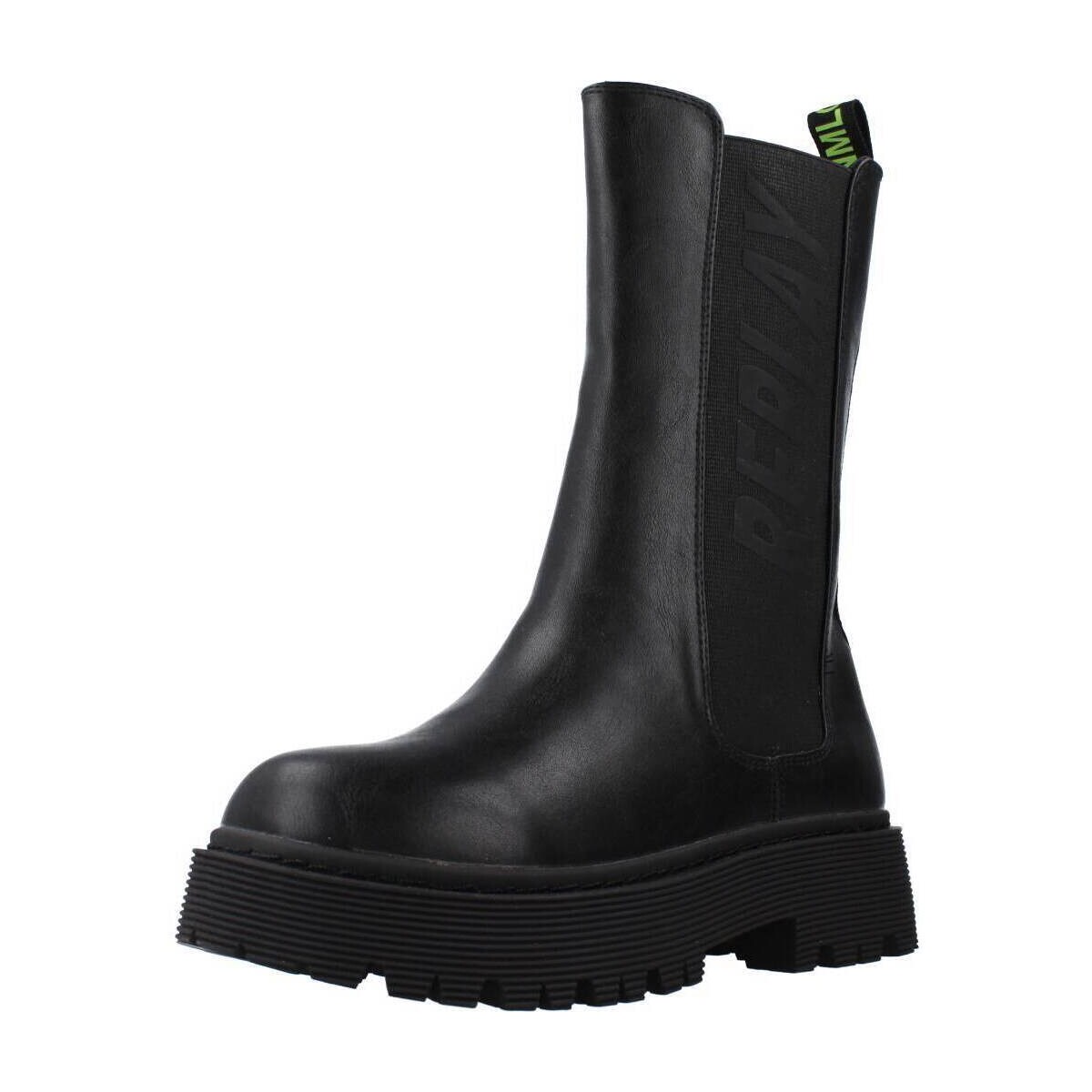 Chaussures Fille Bottes Replay  Noir