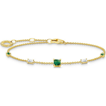 Montres & Bijoux Femme Bracelets Thomas Sabo Bracelet  argent doré oxydes verts/blancs Jaune