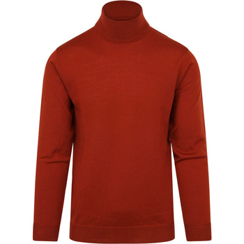 Vêtements Homme Sweats Suitable Pull Mérinos Col Roulé Orange Rouge