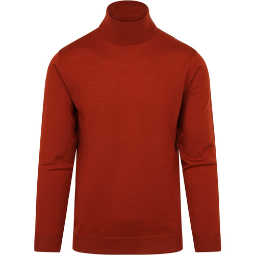 Vêtements Homme Sweats Suitable Pull Mérinos Col Roulé Orange Rouge