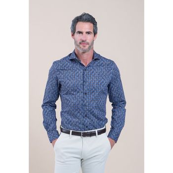 Vêtements Homme Chemises manches longues R2 Amsterdam Top 5 des ventes Foncé Bleu