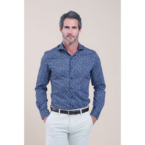 Vêtements Homme Chemises manches longues R2 Amsterdam Top 5 des ventes Foncé Bleu
