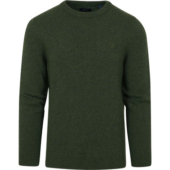 Vêtements Homme Sweats Gant Sweater Col Rond Ocre Mélangé Vert