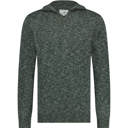 Vêtements Homme Sweats State Of Art Cardigan Demi-Zip Mélangé Vert Mousse Vert