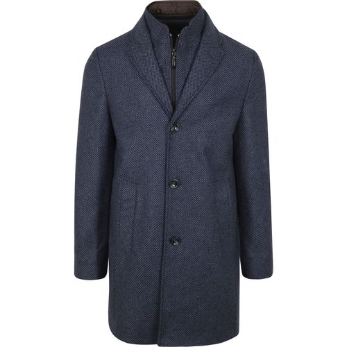 Vêtements Homme Vestes de survêtement Suitable Manteau K150 Mix Laine à Carreaux Bleu Foncé Bleu