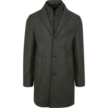 Vêtements Homme Vestes de survêtement Suitable Manteau K150 Mix Laine à Carreaux Vert foncé Vert