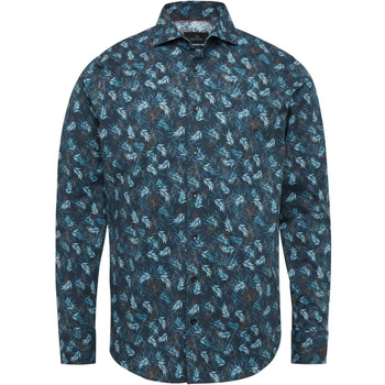 Vêtements Homme Chemises manches longues Vanguard Chemise Impression de Feuille Marine Bleu