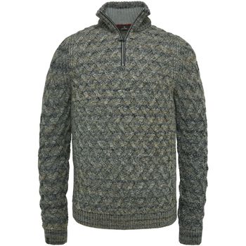 sweat-shirt vanguard  pull demi-zip knitted gris mélangé 