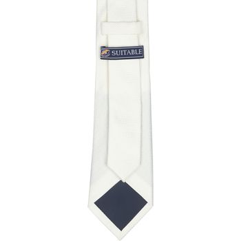 Suitable Cravate Blanc Cassé Soie Beige