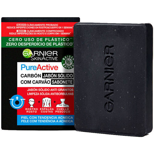 Beauté Produits bains Garnier Skinactive Pure Active Jabón Sólido Con Carbón 100 Gr 