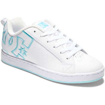 Chaussures Femme Baskets mode DC Shoes Court graffik 300678 WHITE/WHITE/BLUE (XWWB) Blanc