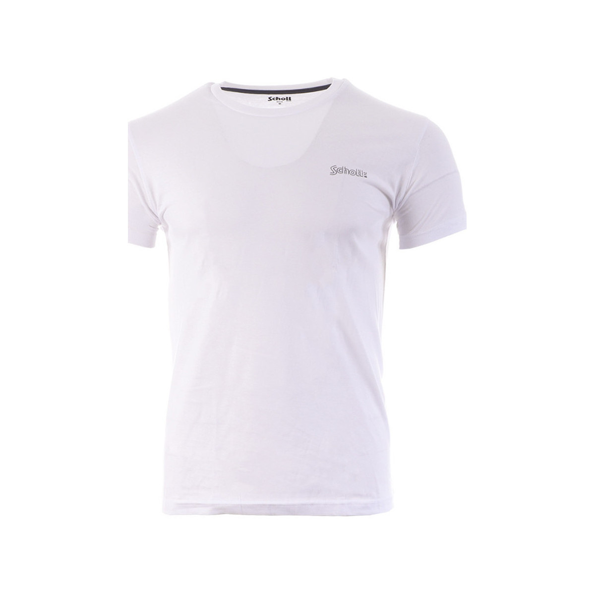 Vêtements Homme T-shirts manches courtes Schott SC-JEFFONECK Blanc