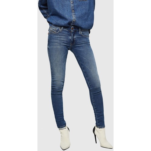 Vêtements Femme Jeans skinny Diesel - Jean Super Slim Skinny - bleu Bleu