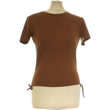 Vêtements Femme T-shirts manches courtes Zara top manches courtes  38 - T2 - M Marron Marron