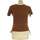Vêtements Femme T-shirts & Polos Zara top manches courtes  38 - T2 - M Marron Marron