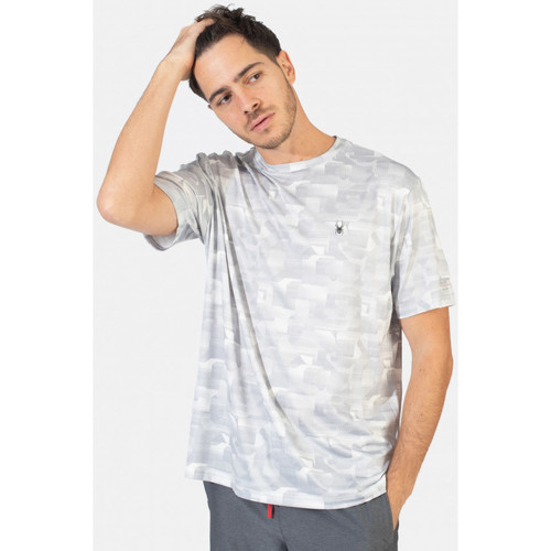 Vêtements Homme Legging - Quick Dry Spyder T-shirt manches courtes Quick-Drying UV Protection Gris