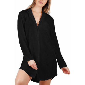 Vêtements Femme Pyjamas / Chemises de nuit Admas Chemise de nuit manches longues Elegant Stripes Noir