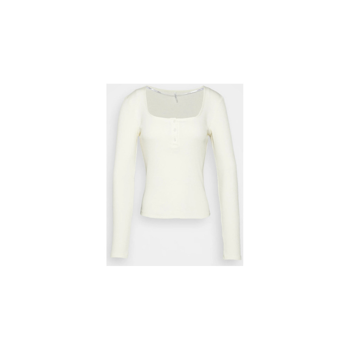Vêtements Femme T-shirts manches longues Only - T-shirt manches longues - crème Blanc