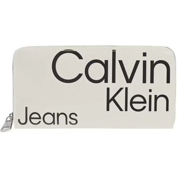 Sacs Femme Portefeuilles Calvin Klein Jeans Zippé Rfid Beige