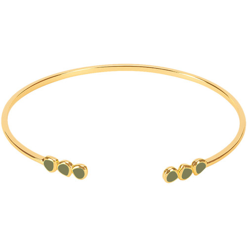 Montres & Bijoux Femme Bracelets Bangle Up Jonc  collection Lumi vert olive Jaune