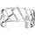 Montres & Bijoux Femme Bracelets Les Georgettes Manchette  Illusion argentée 25mm Blanc