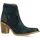Chaussures Femme Bottes Emanuele Crasto Boots cant cuir velours Marine