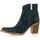 Chaussures Femme Bottes Emanuele Crasto Boots cant cuir velours Marine