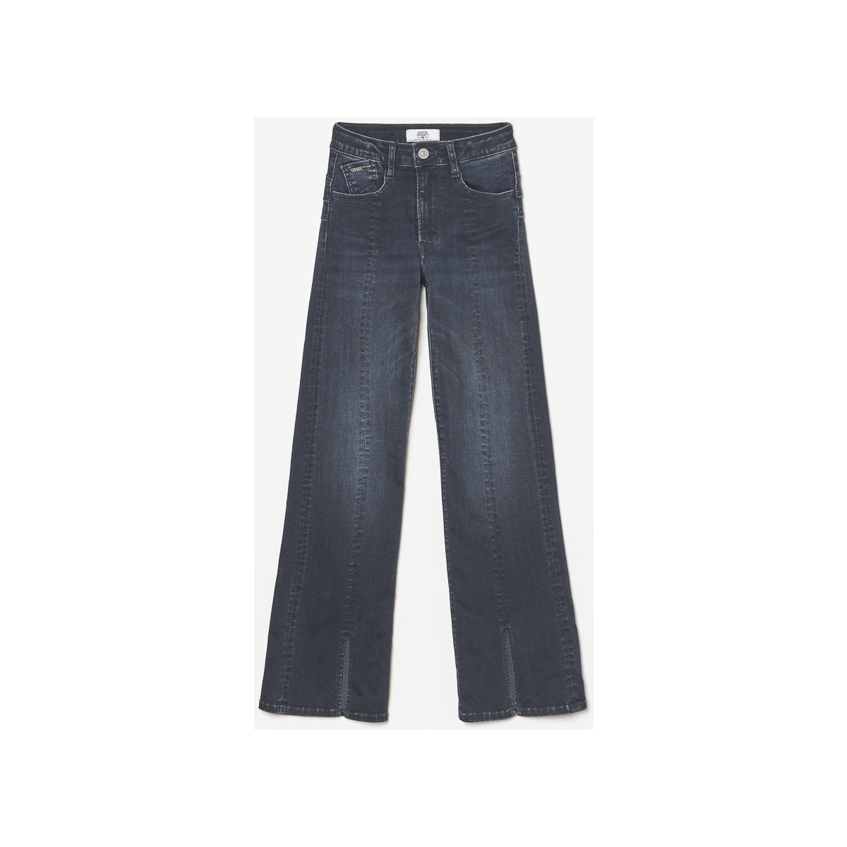 Vêtements Fille Jeans Le Temps des Cerises Sina pulp flare taille haute jeans bleu-noir Bleu
