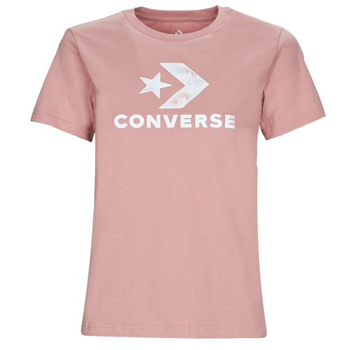 Vêtements Femme T-shirts manches courtes Low Converse FLORAL STAR CHEVRON Rose