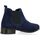 Chaussures Femme Boots So Send Boots cuir velours Marine