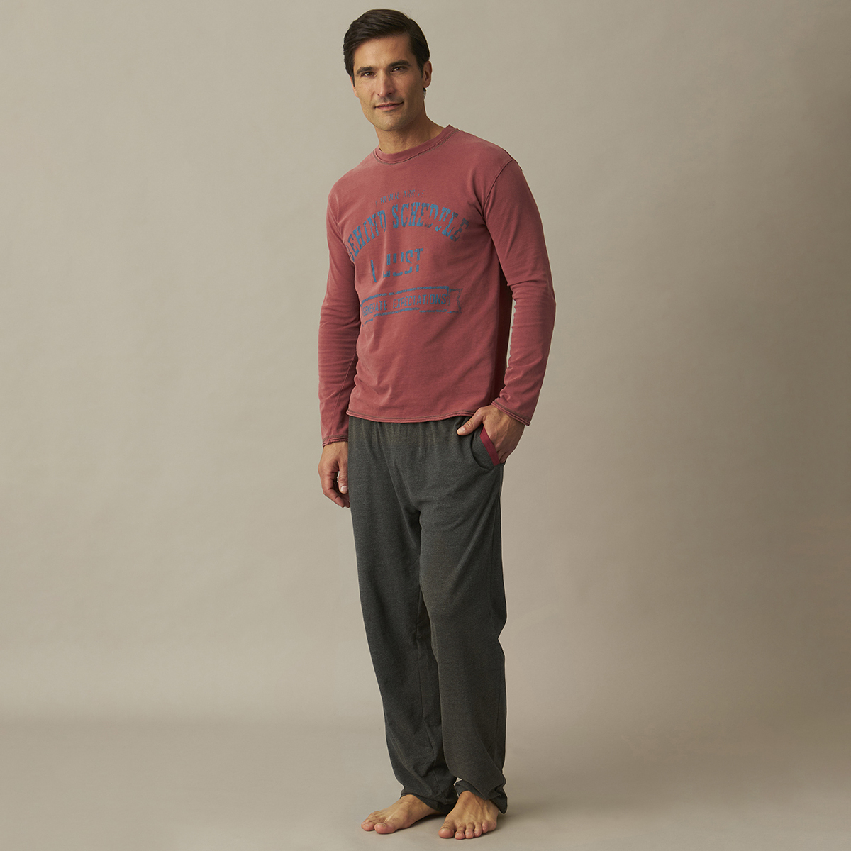 Vêtements Homme Pyjamas / Chemises de nuit J&j Brothers JJBCP5202 Rouge