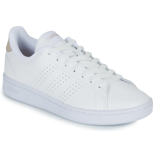 Adidas Sportswear ADVANTAGE Blanc / Beige - Livraison Gratuite | Spartoo !  - Chaussures Baskets basses Femme 52,50 €