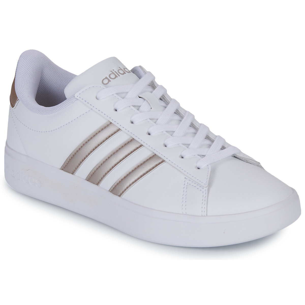Chaussures Femme adidas spezial green and white gold color scheme GRAND COURT 2.0 Blanc / Argent