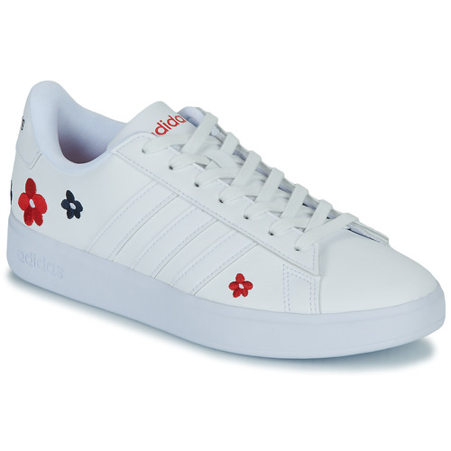 Adidas Sportswear GRAND COURT 2.0 Blanc / Fleurs - Livraison Gratuite |  Spartoo ! - Chaussures Baskets basses Femme 64,00 €