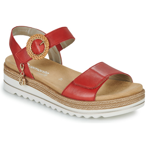 Chaussures Femme Sandales et Nu-pieds Remonte D0Q52-33 Rouge