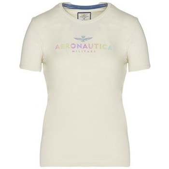 Vêtements Femme T-shirts manches courtes Aeronautica Militare TS2031DJ49673078 Creme
