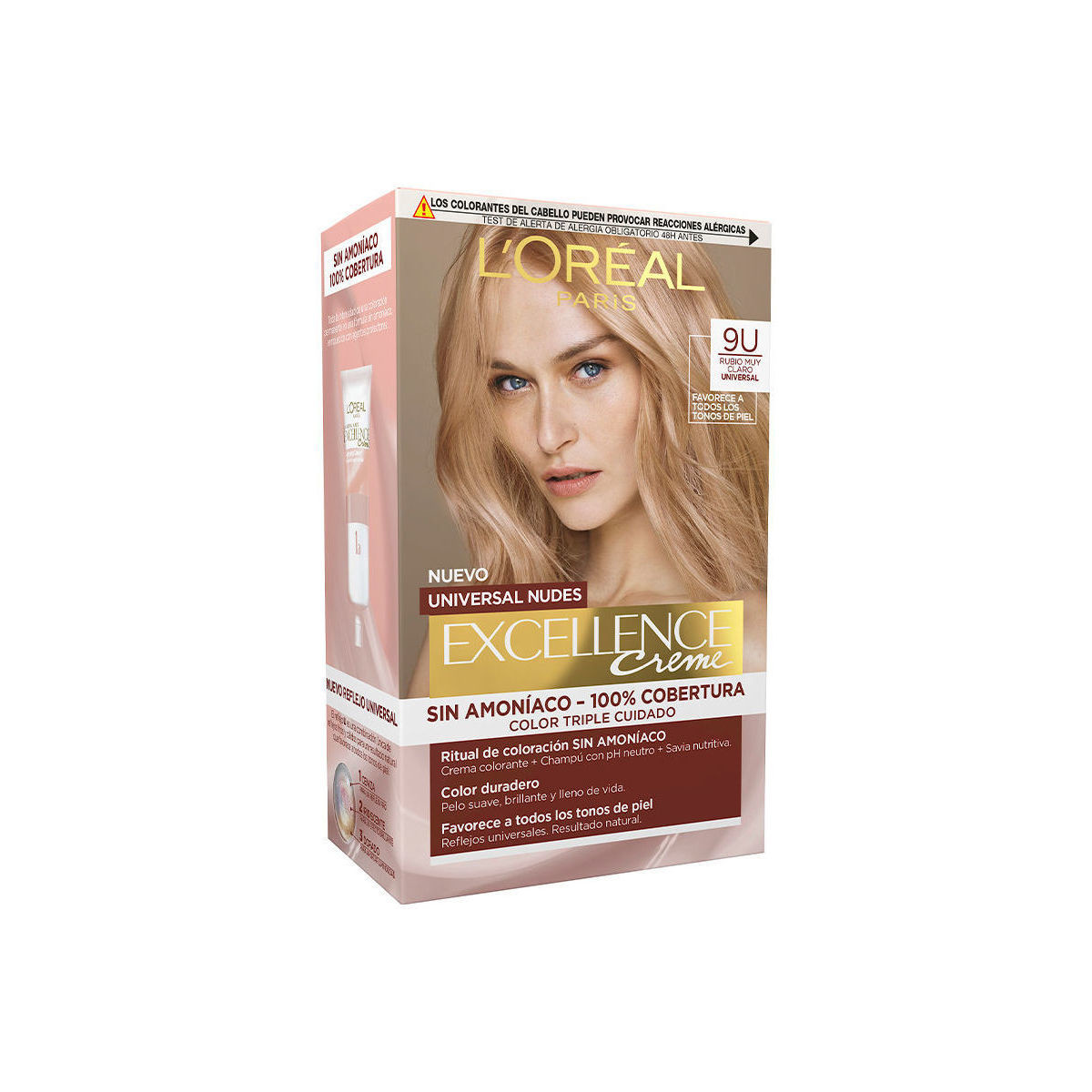Beauté Colorations L'oréal Excellence Creme Universal Nudes Tinte 9u-very Light Blonde 