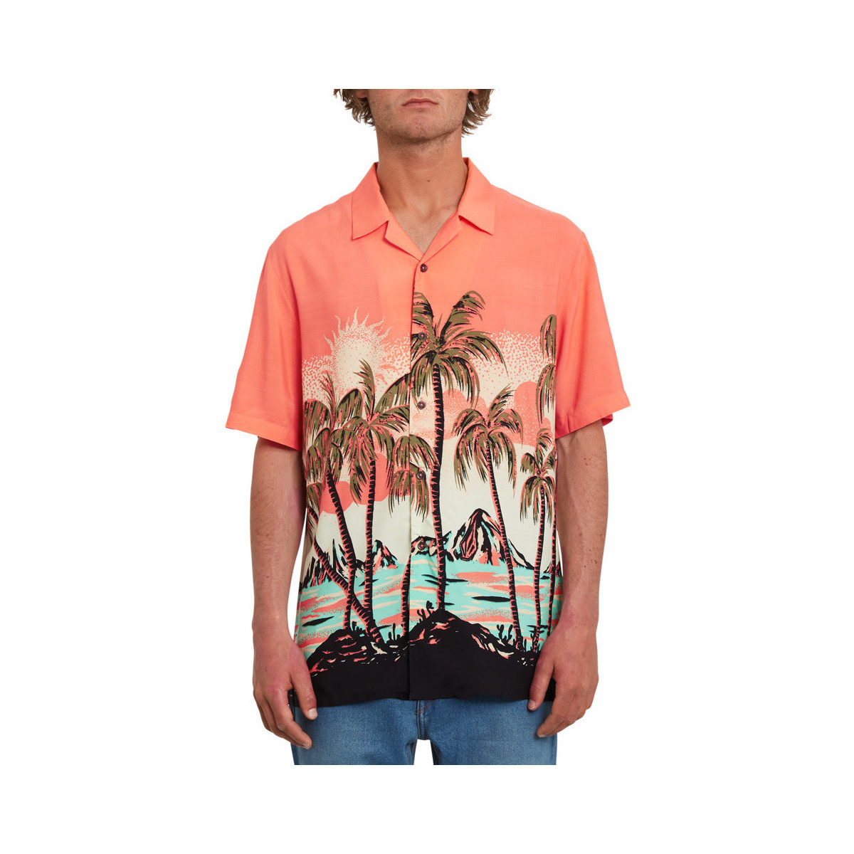 Vêtements Homme Chemises manches courtes Volcom Parodice Ss Living Coral Orange
