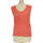 Vêtements Femme Débardeurs / T-shirts sans manche Zara débardeur  36 - T1 - S Orange Orange