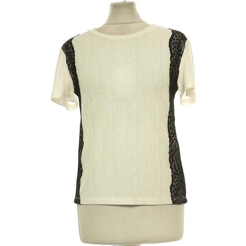 Vêtements Femme Vestes en cuir / synthétiques Zara top manches courtes  38 - T2 - M Blanc Blanc
